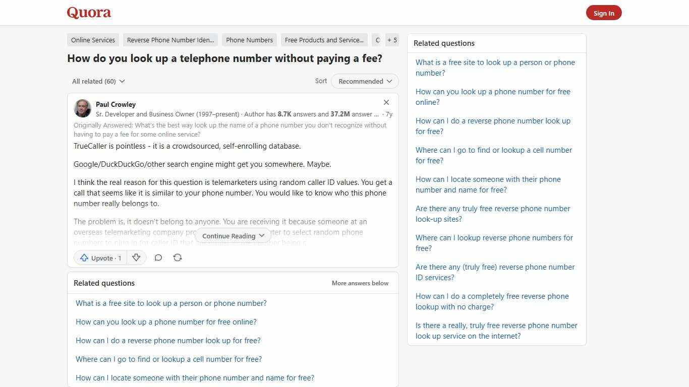 How to look up a telephone number without paying a fee - Quora